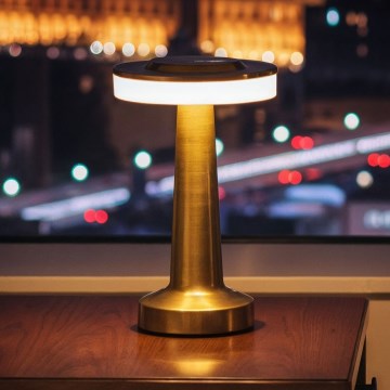 Lampada da tavolo ricaricabile dimmerabile a LED LONDON LED/2W/5V 2700K/4000K/6500K 400 mAh dorata