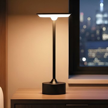 Lampada da tavolo ricaricabile dimmerabile a LED NEW YORK LED/1,8W/5V 2700K/4000K/6500K 1200 mAh nera