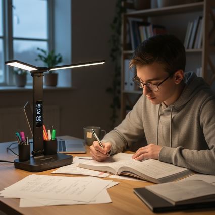 Lampada da tavolo LED dimmerabile ricaricabile NOBLITE P LED/5W/5V 3000/4000/6000K 2200 mAh nera