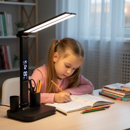 Lampada da tavolo LED dimmerabile ricaricabile NOBLITE P LED/5W/5V 3000/4000/6000K 2200 mAh nera