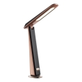 Lampada da tavolo ricaricabile dimmerabile a LED TOP LED/4W/5V 1800 mAh 3000/4000/5000K marrone/nera