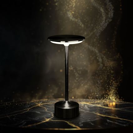 Lampada da tavolo ricaricabile dimmerabile a LED NEW YORK LED/1,8W/5V 2700K/4000K/6500K 1200 mAh nera