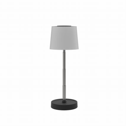 Lampada da tavolo ricaricabile da esterno a LED dimmerabile con controllo touch, 2W/5V, IP44, 1200 mAh, grigio