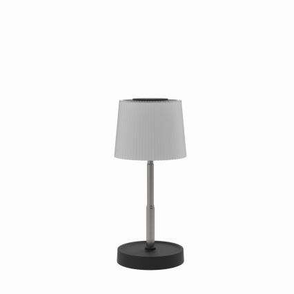 Lampada da tavolo ricaricabile da esterno a LED dimmerabile con controllo touch, 2W/5V, IP44, 1200 mAh, grigio