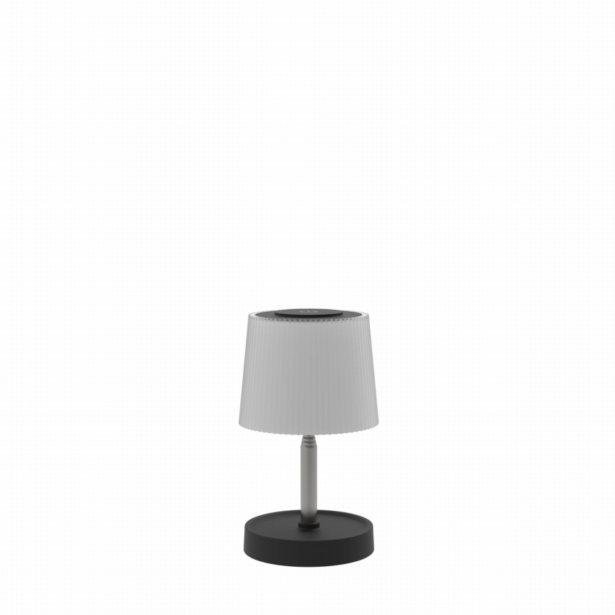 Lampada da tavolo ricaricabile da esterno a LED dimmerabile con controllo touch, 2W/5V, IP44, 1200 mAh, grigio
