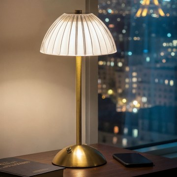 Lampada da tavolo ricaricabile LED dimmerabile PARIS LED/2W/5V 2700K/4000K/6500K 800 mAh dorata