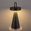 Lampada da tavolo ricaricabile per esterni dimmerabile a sfioramento HALO LED/1,5W/3,7V 3000 mAh IP44 nera