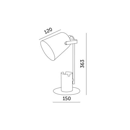 Lampada da tavolo ROLIG 1xE27/25W/230V bianco