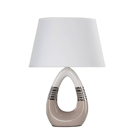 Lampada da tavolo ROMANO 1xE27/60W/230V bianco/beige