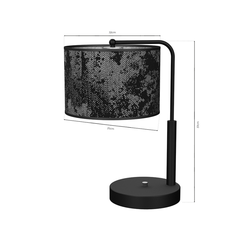 Lampada da tavolo SATINO 1xE27/60W/230V nero/grigio