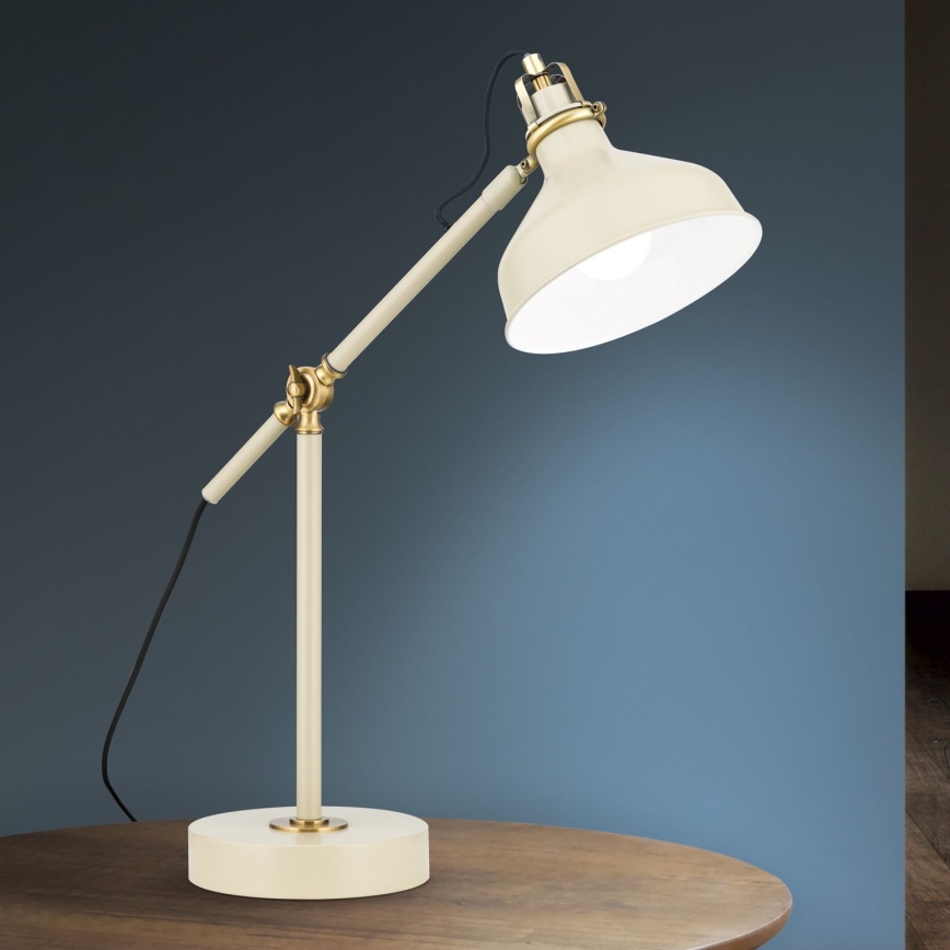 Lampada da tavolo SCHILLER 1xE27/40W/230V color crema/bronzo
