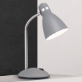 Lampada da tavolo SCHOOL 1xE27/40W/230V grigia/cromo opaco