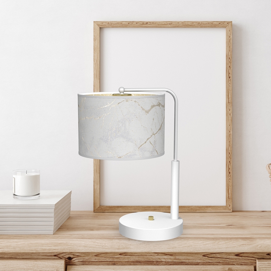Lampada da tavolo SENSO 1xE27/60W/230V bianco