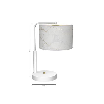 Lampada da tavolo SENSO 1xE27/60W/230V bianco