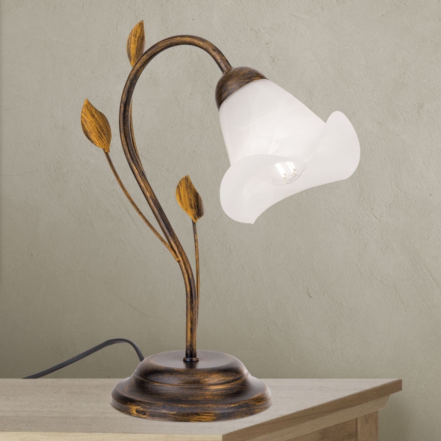 Lampada da tavolo SISI 1xE14/40W/230V bronzo/patina