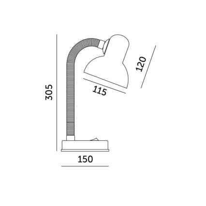 Lampada da tavolo SMIESZEK 1xE27/40W/230V blu