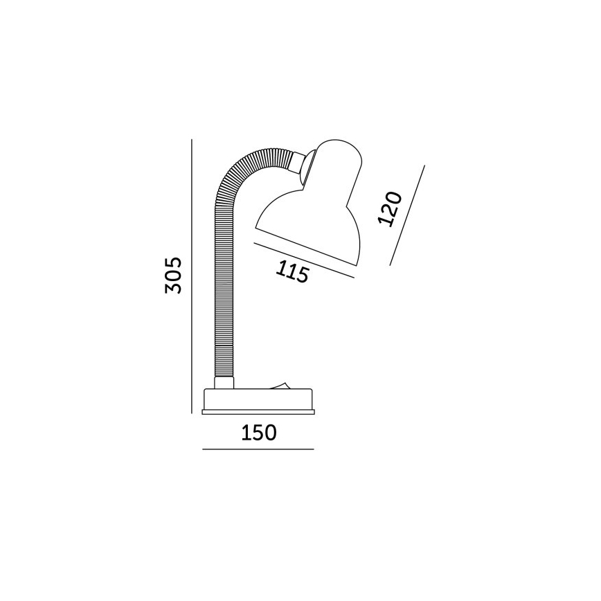 Lampada da tavolo SMIESZEK 1xE27/40W/230V nero