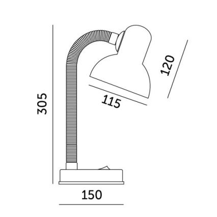 Lampada da tavolo SMIESZEK 1xE27/40W/230V rosa