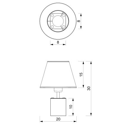 Lampada da tavolo SODER 1xE27/60W/230V