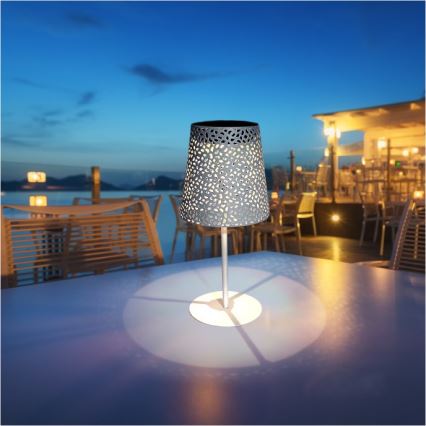 Lampada da tavolo solare a LED LUVETRA LED/1xAA 4000K IP44 200 mAh bianca