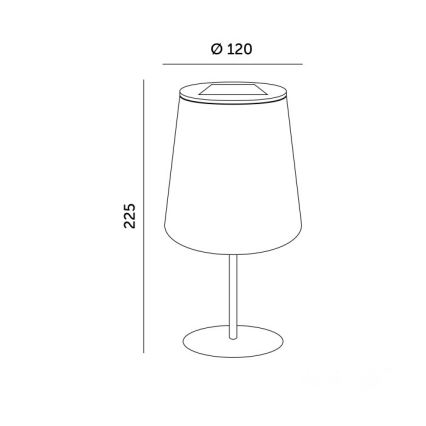 Lampada da tavolo solare a LED LUVETRA LED/1xAA 4000K IP44 200 mAh bianca