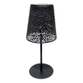 Lampada da tavolo solare a LED LUVETRA LED/1xAA 4000K IP44 200 mAh nera