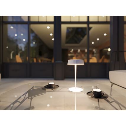Lampada da tavolo solare dimmerabile VIVIEN LED/3W/5V 2700K 1600 mAh IP54 bianco