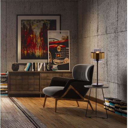 Lampada da tavolo SPIEGA 1xE27/60W/230V oro/nero
