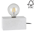 Lampada da tavolo STRONG DOUBLE 1xE27/25W/230V calcestruzzo - certificato FSC