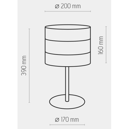 Lampada da tavolo TAGO 1xE27/15W/230V bianco/oro