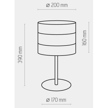 Lampada da tavolo TAGO 1xE27/15W/230V nero/oro