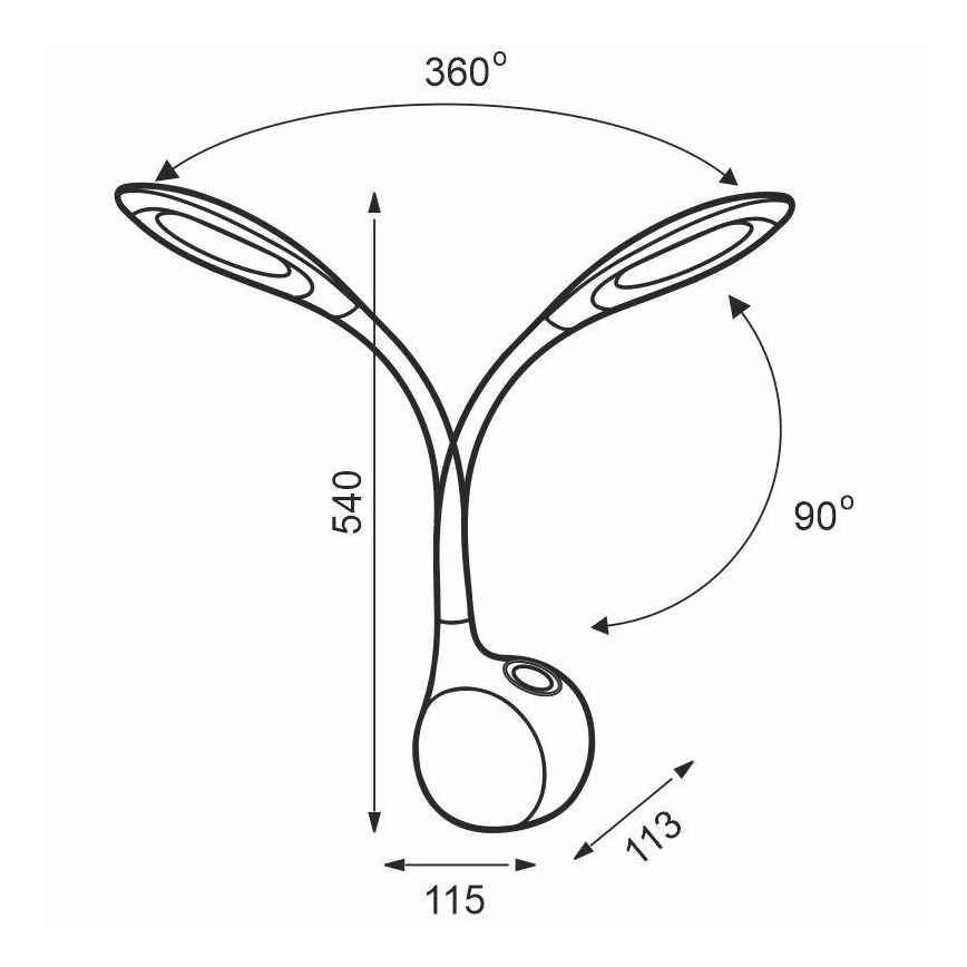 Lampada da tavolo touch LED RGB Dimmerabile EMILY LED/7W/230V
