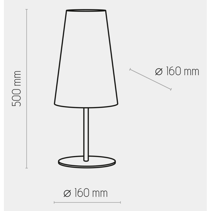 Lampada da tavolo UMBRELLA 1xE27/15W/230V grigio