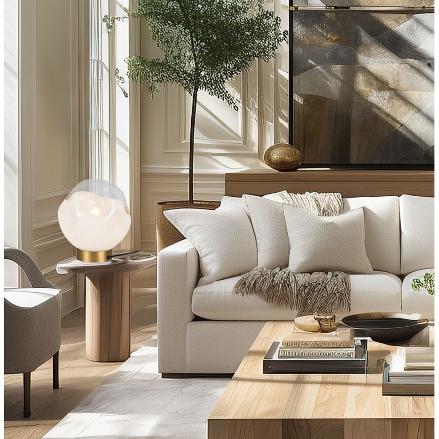 Lampada da tavolo VANA 1xE27/40W/230V crema/oro