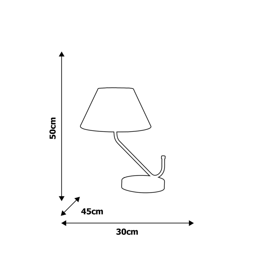Lampada da tavolo VICTORIA 1xE27/60W/230V bianco