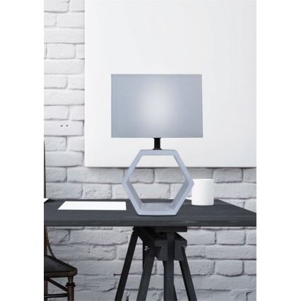 Lampada da tavolo VIDAL 1xE27/40W/230V grigio