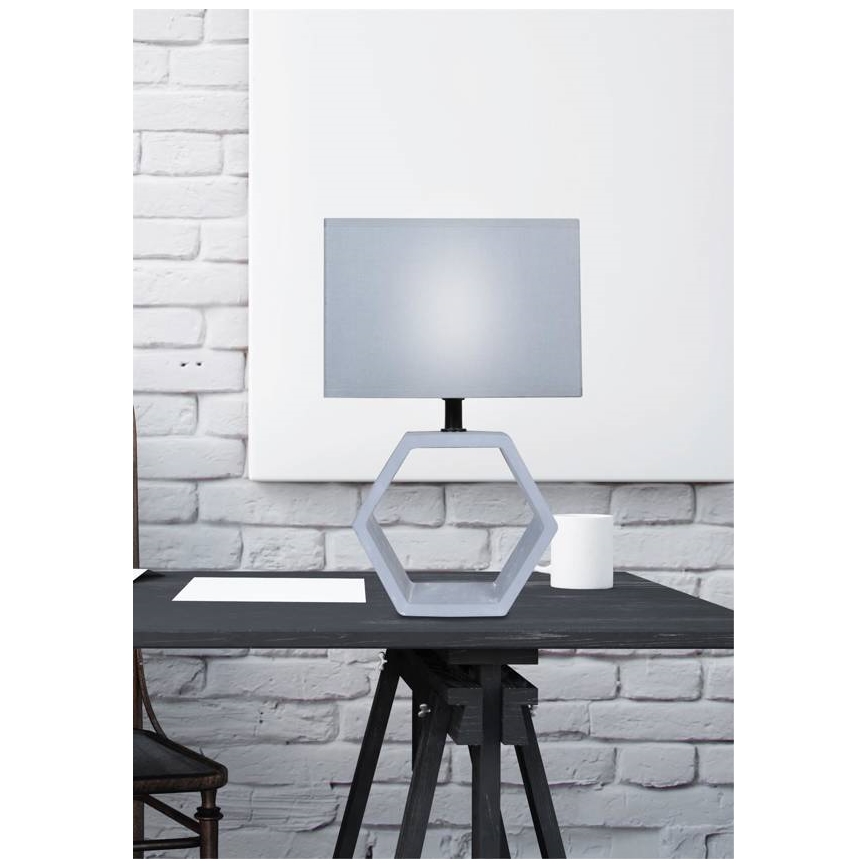 Lampada da tavolo VIDAL 1xE27/40W/230V grigio