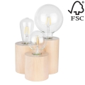 Lampada da tavolo VINCENT 3xE27/15W/230V - certificato FSC