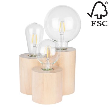 Lampada da tavolo VINCENT 3xE27/15W/230V - certificato FSC