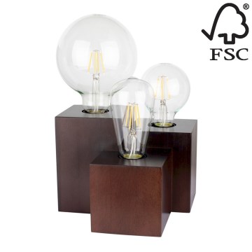 Lampada da tavolo VINCENT 3xE27/15W/230V - certificato FSC