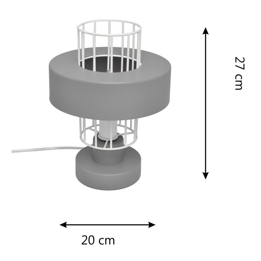 Lampada da tavolo VOLTA 1xE14/15W/230V grigia