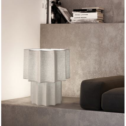 Lampada da tavolo WAVY 1xE27/14W/230V grigia