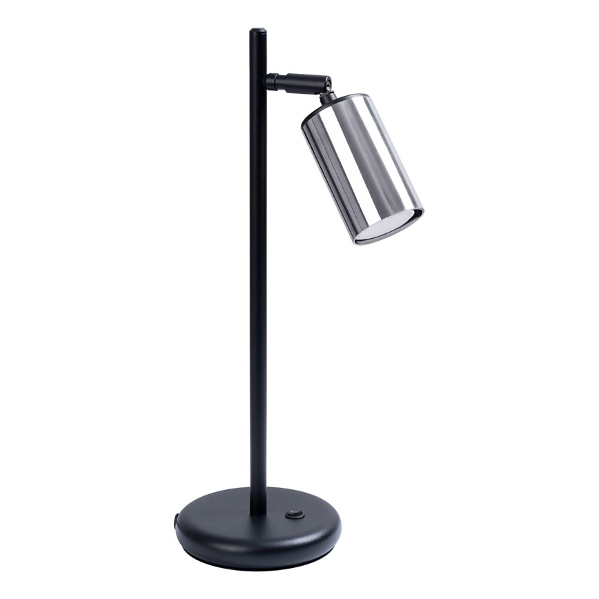 Lampada da tavolo WINX 1xGU10/10W/230V nero/cromo lucido