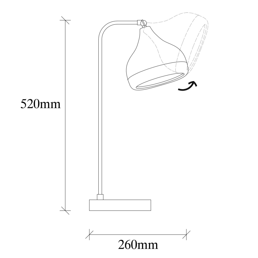 Lampada da tavolo YILDO 1xE27/40W/230V