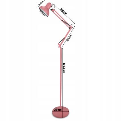 Lampada da terra 1x E27, 40 W, 230 V — rosa