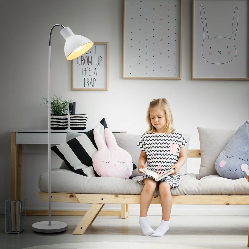 Lampada da terra 1xE27/25W/230V bianca