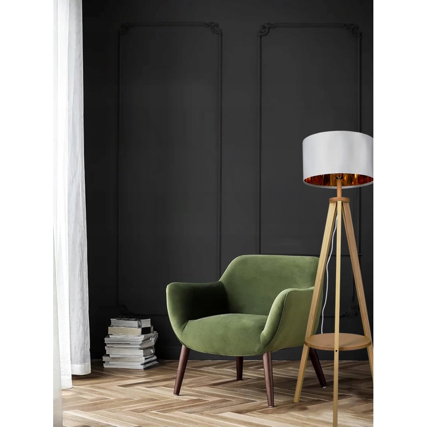 Lampada da terra 1xE27/40W/230V bianca