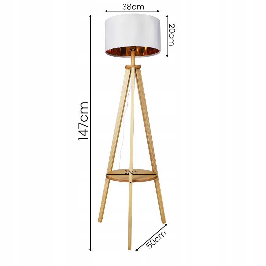 Lampada da terra 1xE27/40W/230V bianca