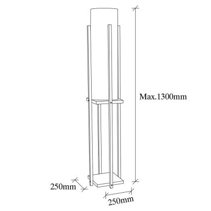 Lampada da terra 1xE27/40W/230V bianco