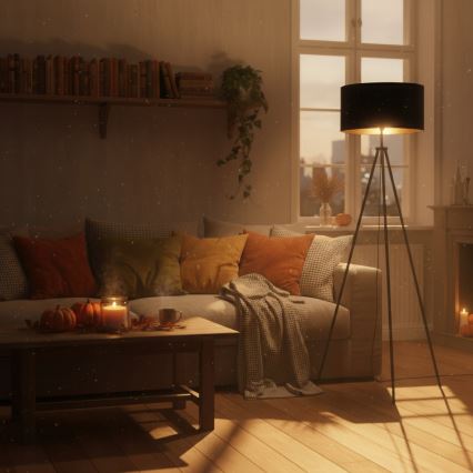 Lampada da terra 1xE27/40W/230V nera